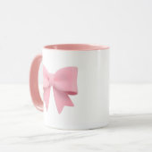 Rosa Schleifen-Kaffeetasse 🎀 Tasse (Vorderseite Links)