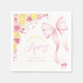 Rosa Schleifen-Limonen-Baby-Shower-Papier-Serviett Serviette