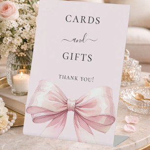 Rosa Schleifen Mädchen Empfangskarten Geschenke Sc Sockelschild