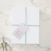 Rosa Schleifen-Monogramm-Dankeschön-Botschaft-Hoch Geschenkanhänger (Mit Garn)