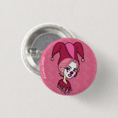 Rosa Schleifen-Narren-Knopf (klein) Button (Vorne & Hinten)