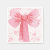 Rosa Schleifen-Papier-Serviette Serviette (Vorderseite)