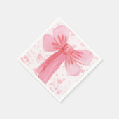 Rosa Schleifen-Papier-Serviette Serviette (Ecke)