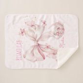 Rosa Schleifen Schmetterlinge Sherpadecke (Vorderseite (Horizontal))