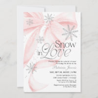 Rosa Schleifen-Schnee-in-Liebe-Winter-Braut-Party-