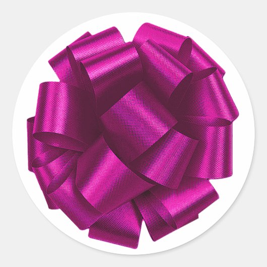 Rosa Schleifen-Sticker Runder Aufkleber (Vorderseite)