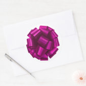 Rosa Schleifen-Sticker Runder Aufkleber (Umschlag)