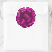 Rosa Schleifen-Sticker Runder Aufkleber (Tasche)