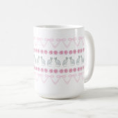 Rosa Schleifen und graue Kätzchen Kaffeetasse (VorderseiteRechts)