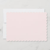 Rosa Schleifen-Wasserfarbe-Monogramm-Notizkarte Einladung (Rückseite)