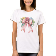 Rosa Schleifen Watercolor Florale Blumen Coquette