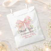 Rosa Schleifen-Wildblumen Geschenktütchen (Ausgeschnitten)