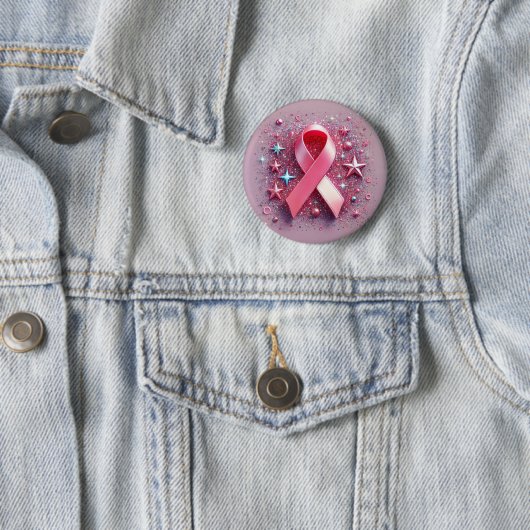 Rosa Schleifenabzeichen! Button (Beispiel)