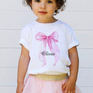 Rosa Schleifenband Kinderzimmer Baby T-shirt
