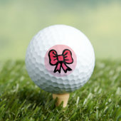 Rosa Schleifendesign Golfball (Insitu T-Shirt)