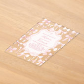rosa Schleifendesign Tauf Einladung (Ablage )