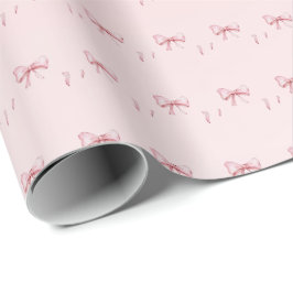 Rosa Schleifenmuster Geschenkverpackungspapier Geschenkpapier