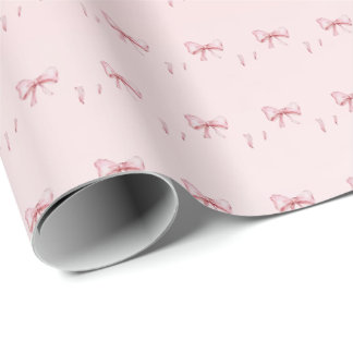 Rosa Schleifenmuster Geschenkverpackungspapier Geschenkpapier