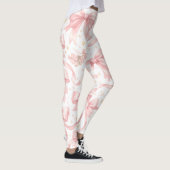 Rosa Schleifenmuster-Leggings Leggings (Rechts)