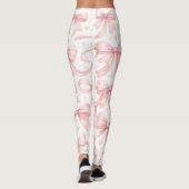 Rosa Schleifenmuster-Leggings Leggings (Rückseite)