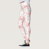 Rosa Schleifenmuster-Leggings Leggings (Links)