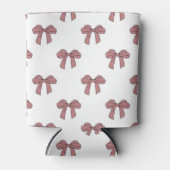 Rosa Schleifenmuster Moderne Party-Accessoire Dosenkühler (Vorderseite)