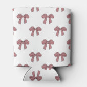 Rosa Schleifenmuster Moderne Party-Accessoire Dosenkühler (Rückseite)