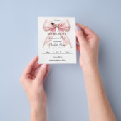 Rosa Schleifenperlen Abschlussfeier Termin vormerk Flyer (Gruppe)