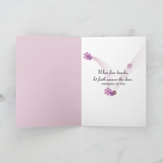 rosa Schleimhaut für Brustkrebs Karte (Innenseite)