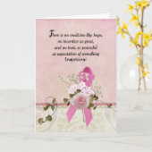 rosa Schleimhaut für Brustkrebs Karte (Gelbe Blume)