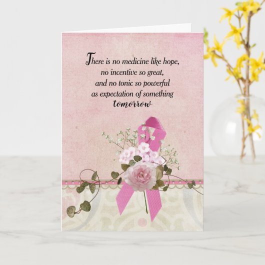 rosa Schleimhaut für Brustkrebs Karte (Gelbe Blume)