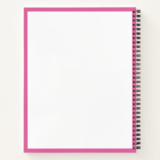 Rosa schlichte minimalistische Monogrammbezeichnun Notizblock (Rückseite)