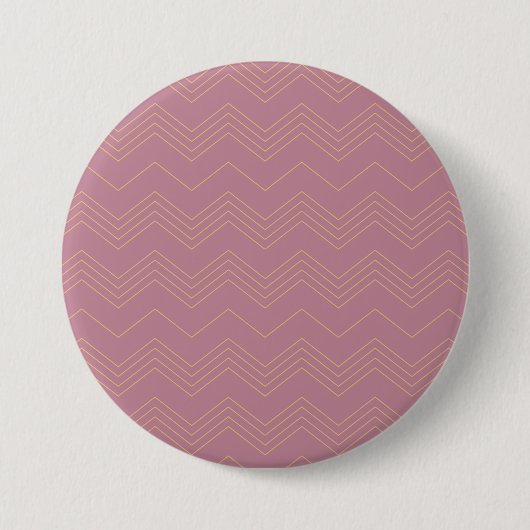 Rosa, schlichte, moderne, coole, trendige Zickzack Button (Vorderseite)