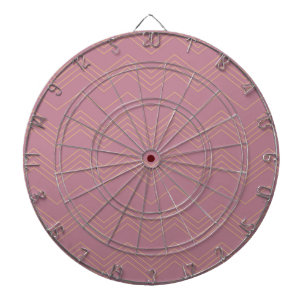 Rosa, schlichte, moderne, coole, trendige Zickzack Dartscheibe