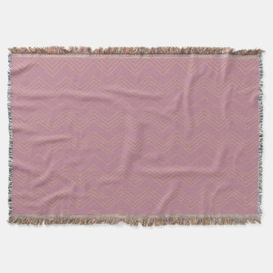 Rosa, schlichte, moderne, coole, trendige Zickzack Decke