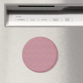 Rosa, schlichte, moderne, coole, trendige Zickzack Magnet (In Situ (Geschirrspüler))
