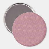 Rosa, schlichte, moderne, coole, trendige Zickzack Magnet (Vorderseite/Rückseite)