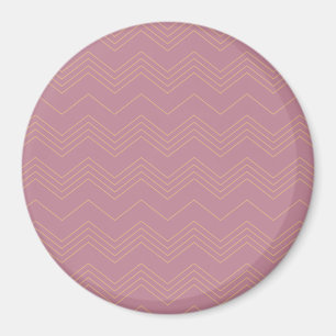 Rosa, schlichte, moderne, coole, trendige Zickzack Magnet