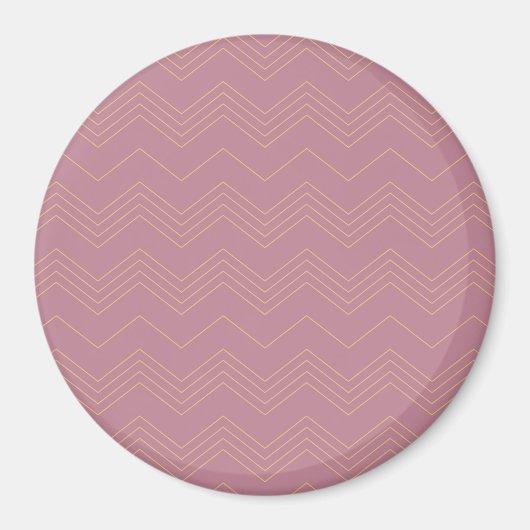 Rosa, schlichte, moderne, coole, trendige Zickzack Magnet (Vorne)