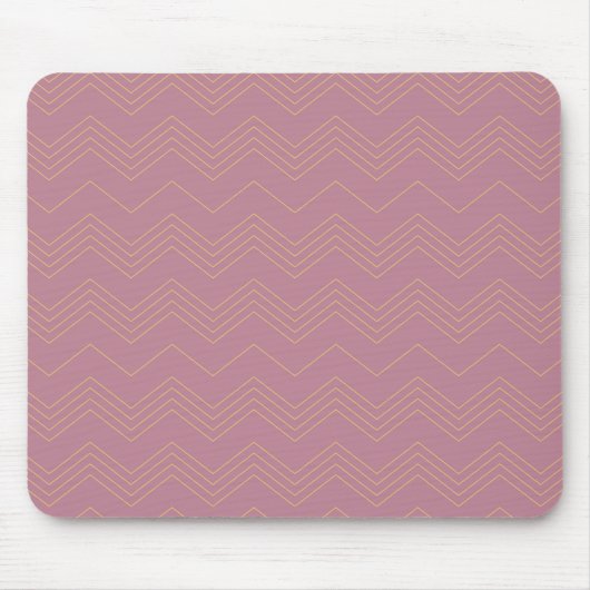 Rosa, schlichte, moderne, coole, trendige Zickzack Mousepad (Vorne)