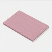 Rosa, schlichte, moderne, coole, trendige Zickzack Post-it Klebezettel (angewinkelt)