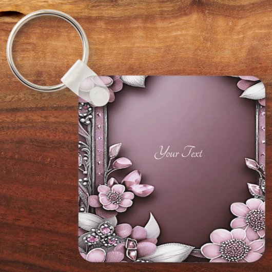 Rosa Schlüsselanhänger (Vorderseite)