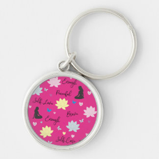 Rosa Schlüsselanhänger | Selbstliebe-Lotus-Design