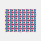 Rosa Schmetterling auf blau Fleecedecke (Vorderseite (Horizontal))