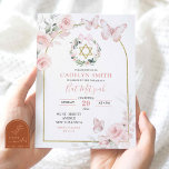 Rosa Schmetterling Bat Mitzvah Floral Einladung<br><div class="desc">Blush Pink Butterfly Bat Mitzvah Floral Einladung | Blush Pink Floral Bat Mitzvah Einladung | Hebrew Girl Religious Celebration Einladung | Jüdische Tradition Bat Mitzvah Einladung | Tochter rief zur Torah-Einladung an</div>