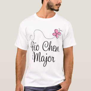 Rosa Schmetterling BioChem bedeutendes T-Shirt