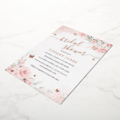 Rosa Schmetterling Blues Brautparty Folieneinladung (Gedreht)