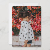 Rosa Schmetterling Blume Geburtstagsfeier Einladun Einladung (Rückseite)