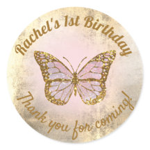 Rosa Schmetterling danke für das Kommen