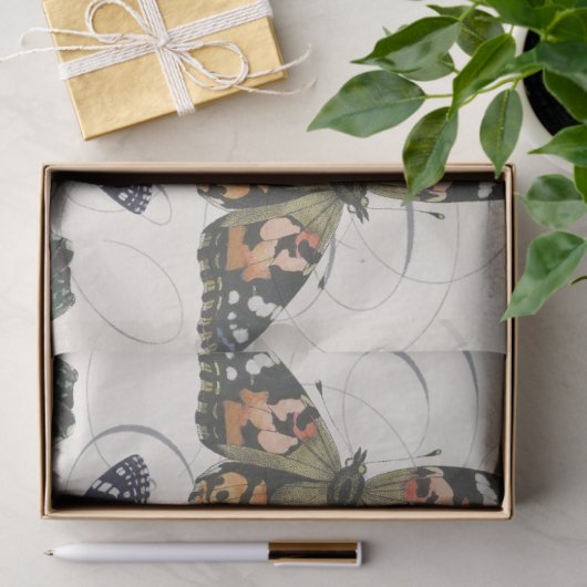 Rosa Schmetterling Decoupage Gewebe Seidenpapier (Geschenk)